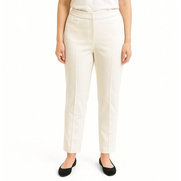 Akris Punto Womens Ivory High Rise Slim-Fit Pants Size 8 - Picture 1 of 12